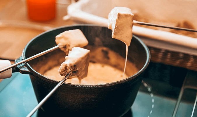 Try the Famous Swiss Fondue