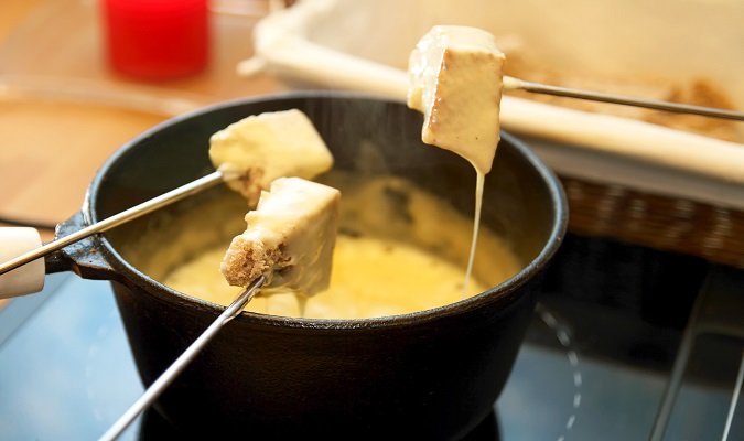 Try the Famous Swiss Fondue