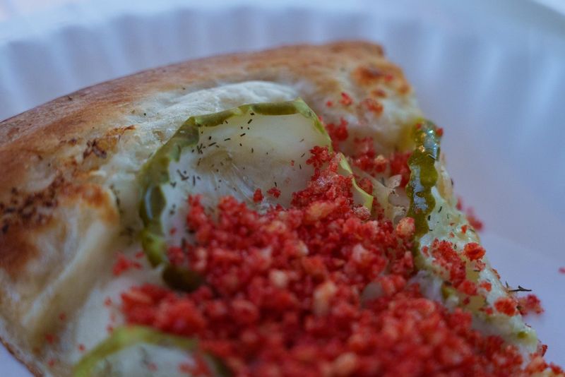 Hot Cheeto Pickle Pizza