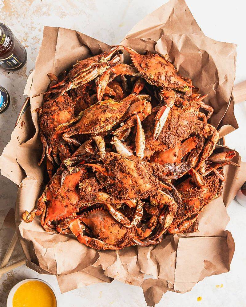 Famous Steamed Blue Crabs Served By The Dozen